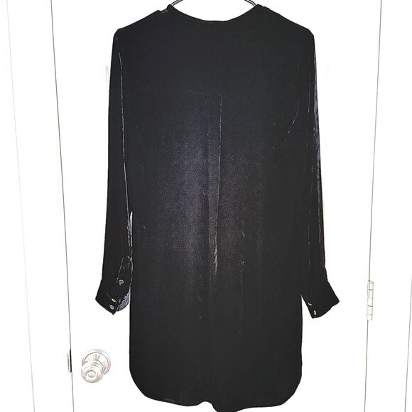 Eileen Fisher Mandarin Collar Silk Blend Tunic Shirt Dress Sz Small Petite - Picture 6 of 10